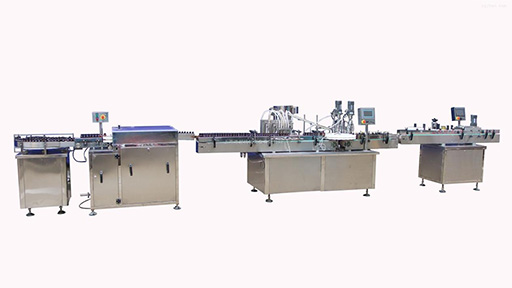 Plastic bottle filling sealing labeling production line Plastic bottle filling sealing labeling production line